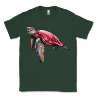 Sports Green sea turtle pink glitter Classic Tee - Artiststas
