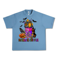 Pebble Blue Horror Coffee Urban Heavy Tee - FaDigitalArtStudio