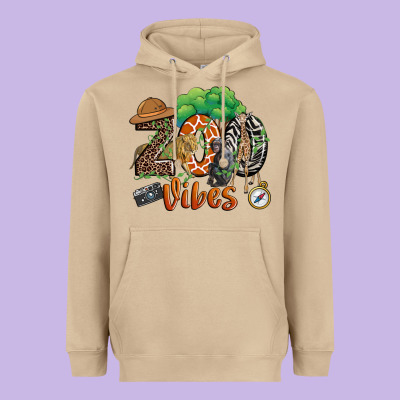 Zoo Vibes Heavyweight Hoodie Designed By Jahusdesignshop