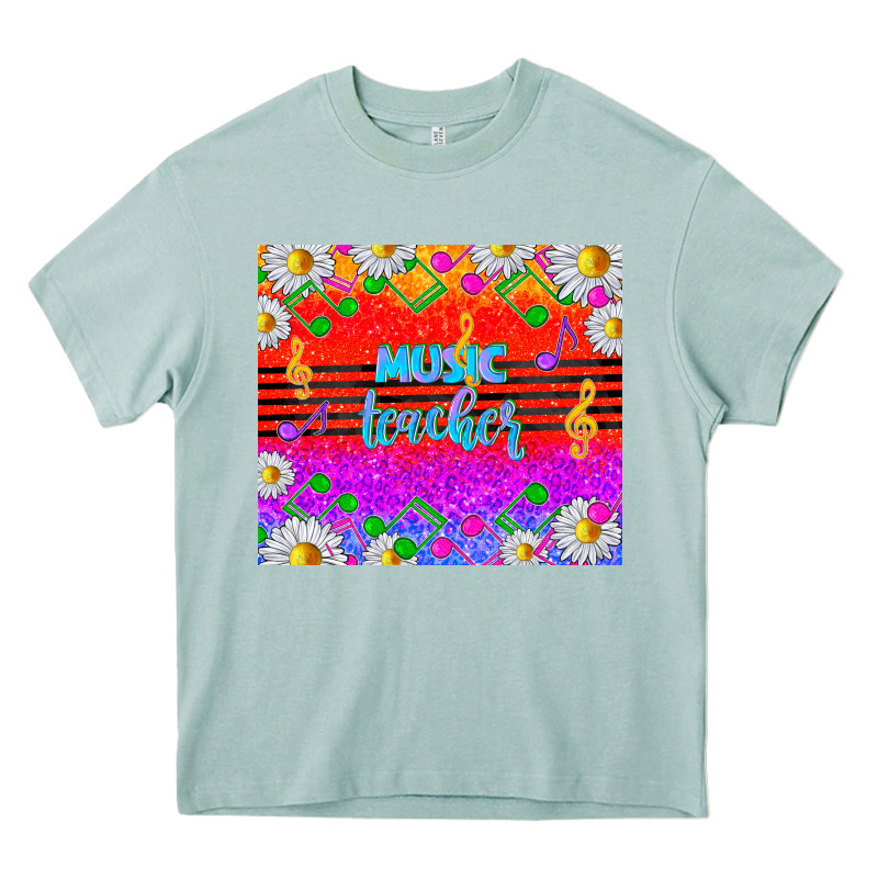 Rainbow Music Teacher Heavy Core Tee by TumblerDesignByShophia | Teevron
