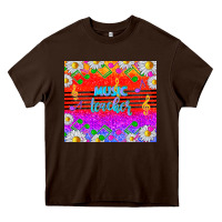 Chocolate Brown rainbow music teacher Heavy Core Tee - TumblerDesignByShophia