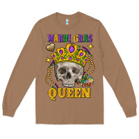 Toasted Coconut skull mardi gras queen Long Sleeve Tee - FaDigitalArtStudio