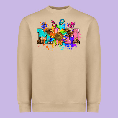 Pride Lesbian Gay Mom Sunflower Heavyweight Sweatshirt Designed By Adodesignshop