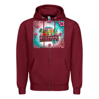 Burgundy teacher life Zipper Hoodie - AdoDesignShop