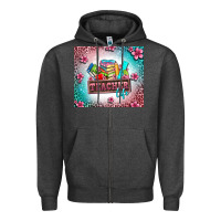 Charcoal Heather teacher life Zipper Hoodie - AdoDesignShop