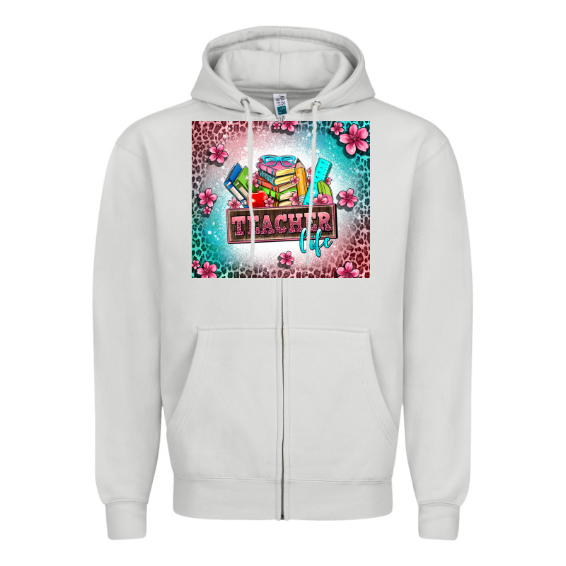 Teacher Life Zipper Hoodie by AdoDesignShop | Teevron