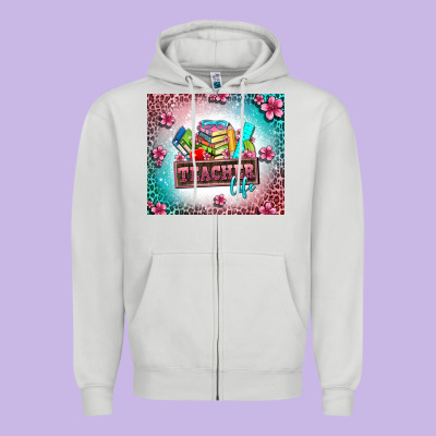 Teacher Life Zipper Hoodie Designed By Adodesignshop