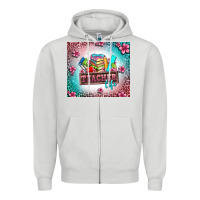 Dove Grey teacher life Zipper Hoodie - AdoDesignShop