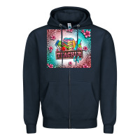 Navy teacher life Zipper Hoodie - AdoDesignShop