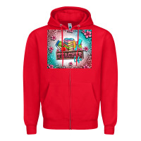Red teacher life Zipper Hoodie - AdoDesignShop