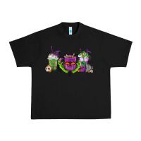 Black Halloween Coffee Cups Urban Heavy Tee - FaDigitalArtStudio