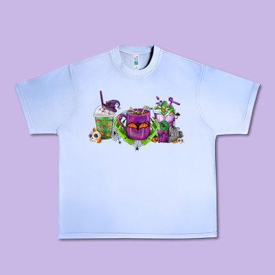 Halloween Coffee Cups Urban Heavy Tee Designed By Fadigitalartstudio