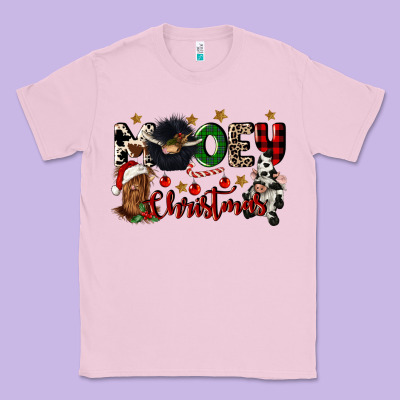 Mooey Christmas Classic Tee Designed By Cowgirlartshop