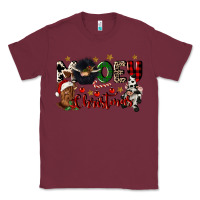 Burgundy mooey christmas Classic Tee - CowGirlArtShop