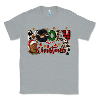 Heather Grey mooey christmas Classic Tee - CowGirlArtShop