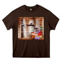 Chocolate Brown never retring from reading Heavy Core Tee - TumblerDesignByShophia