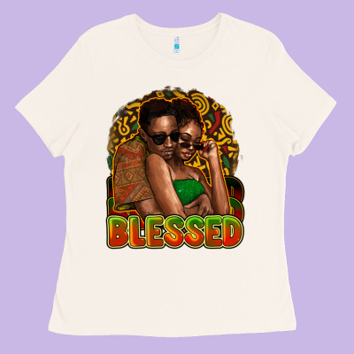 Black Couple Blessed Ladies Tee Designed By Howdyjamesfarm