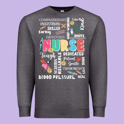 Nurse Word Premium Sweatshirt Designed By Jahusdesignshop