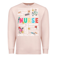 Pale Pink nurse word Premium Sweatshirt - JahusDesignShop