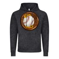 Vintage Black baseball with sunflower round earrings Vintage Hoodie - BundleAndBundleShop