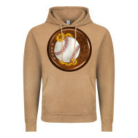 Baseball With Sunflower Round Earrings Vintage Hoodie | Teevron