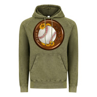 Vintage Olive baseball with sunflower round earrings Vintage Hoodie - BundleAndBundleShop