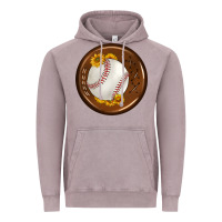 Vintage Zinc baseball with sunflower round earrings Vintage Hoodie - BundleAndBundleShop