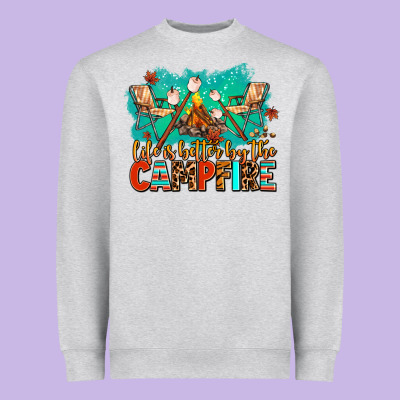 Life Is Better By The Campfire Heavyweight Sweatshirt Designed By Adodesignshop