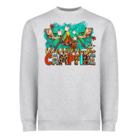Heather Grey life is better by the campfire Heavyweight Sweatshirt - AdoDesignShop