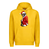 Lemon Chimpanzee With Santa Clothes Premium Hoodie - LillyAllenDesigns