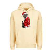 Pina Colada Chimpanzee With Santa Clothes Premium Hoodie - LillyAllenDesigns