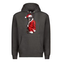 Smoke Chimpanzee With Santa Clothes Premium Hoodie - LillyAllenDesigns