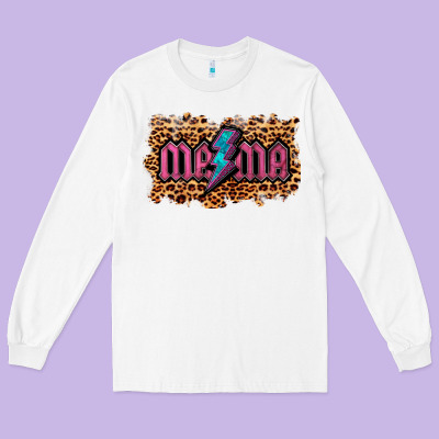 Leopard Mama Lightning Long Sleeve Tee Designed By Ranaportraitstore