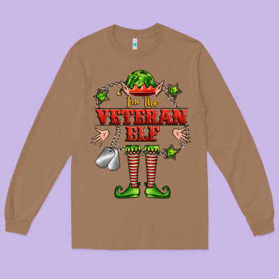 Im The Veteran Elf Long Sleeve Tee Designed By Fadigitalartstudio