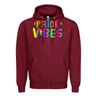Burgundy prıde vıbes Zipper Hoodie - AdoDesignShop