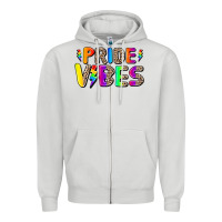 Dove Grey prıde vıbes Zipper Hoodie - AdoDesignShop