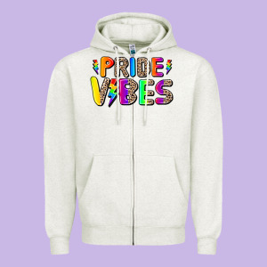 Prıde Vıbes Zipper Hoodie Designed By Adodesignshop