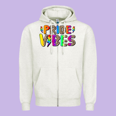 Prıde Vıbes Zipper Hoodie Designed By Adodesignshop