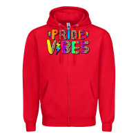 Red prıde vıbes Zipper Hoodie - AdoDesignShop