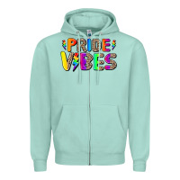 Seafoam prıde vıbes Zipper Hoodie - AdoDesignShop