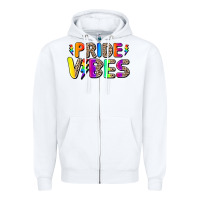 White prıde vıbes Zipper Hoodie - AdoDesignShop