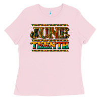 Bubblegum Pink Juneteenth Ladies Tee - HowdyJamesFarm