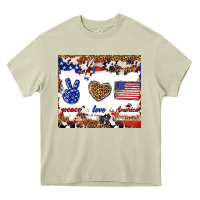 Mossy peace love america Heavy Core Tee - TumblerDesignByShophia