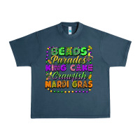 Midnight Navy Beads parades king cake crawfish Mardi Gras Urban Heavy Tee - FaDigitalArtStudio