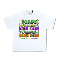 White Beads parades king cake crawfish Mardi Gras Urban Heavy Tee - FaDigitalArtStudio