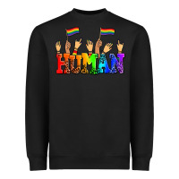 Black human with hands and pride flags Heavyweight Sweatshirt - AdoDesignShop