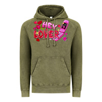 Vintage Olive hey lover flip phone Vintage Hoodie - FaDigitalArtStudio