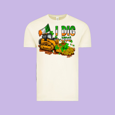 I Dig You St. Patrick's Vintage Tee Designed By Oliviacreatesart