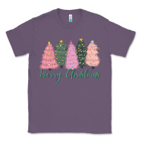 Lavender merry christmas trees Classic Tee - CowGirlArtShop