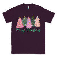 Plum merry christmas trees Classic Tee - CowGirlArtShop